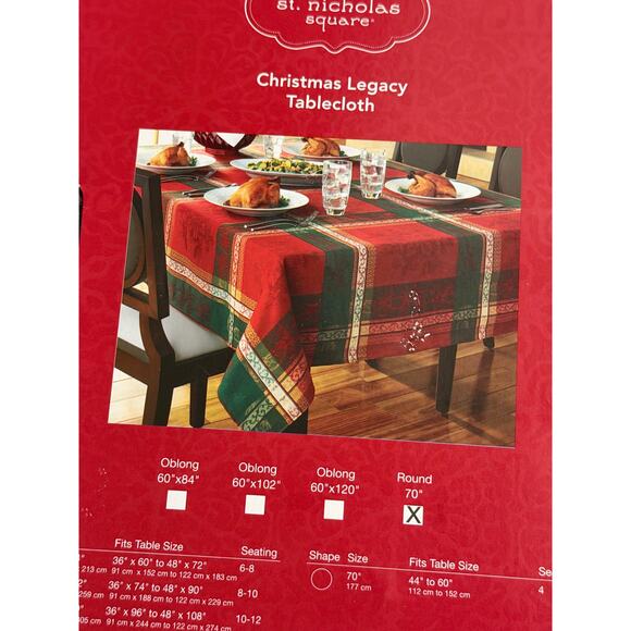 NWT St Nicholas Square Christmas table runner holiday festive party Xmas - Picture 5 of 6